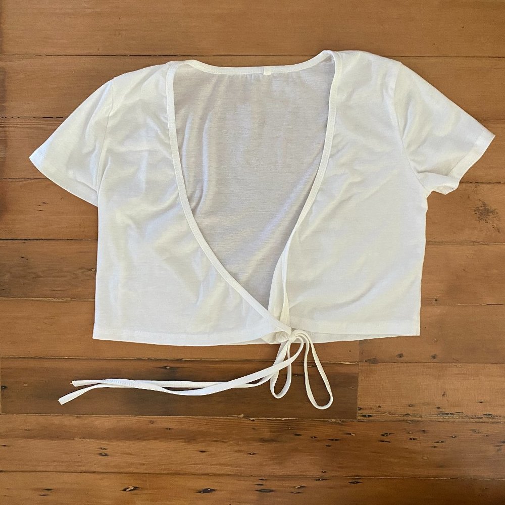 White Vintage Crop Top